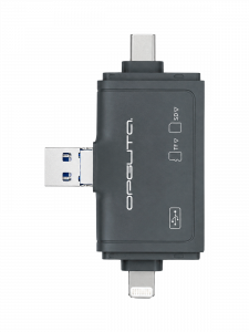 Картридер универсальный USB, Type-C, Lightning для карт памяти MICRO SD, SD Орбита OT-PCR27